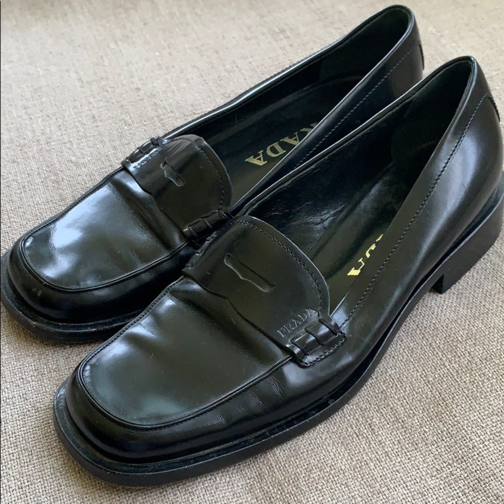 Women’s Black Prada Loafers